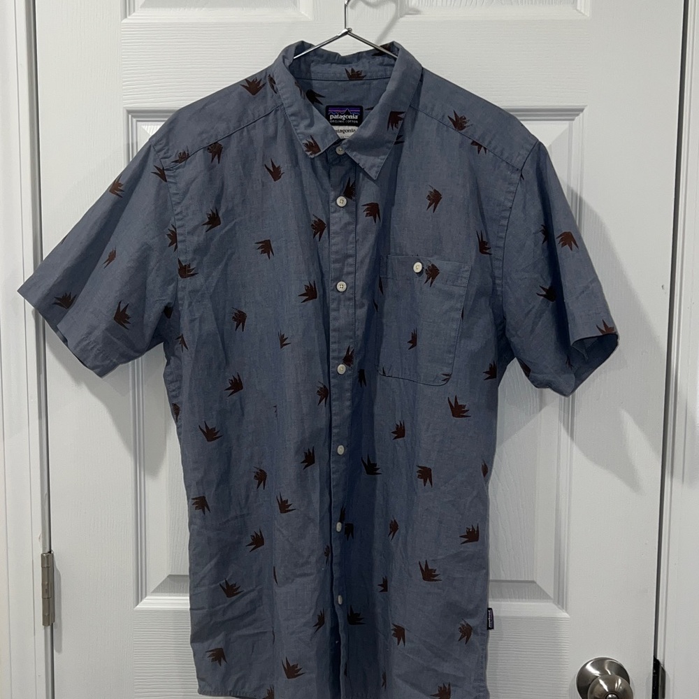 Patagonia Bluish Gray Button Down Shirt L